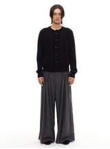 100% Cotton Crew Neck Cable Cardigan