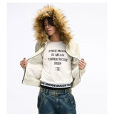Men's Vintage Detachable Fur Hooded Jacket
