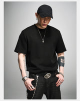 Black Boxy Short Sleeve Modal Tee