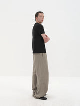 Sand Washed Pleated Tencel Pants