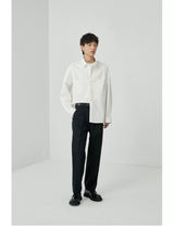 Split Pocket Basic Cotton Shirt