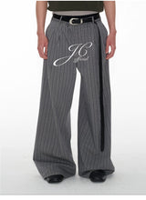 Plaid Pleated Wide Leg Pants