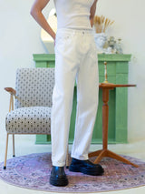 Men's Vintage White Wide Leg Jeans