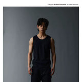 Black Double Layer Slim Tank Top