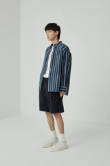 Draped Drawstring Elastic Waist Pleated Shorts