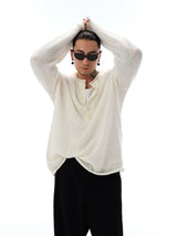 Men's Mohair Henley Sweater