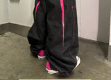 2000s Pink Baby Bootleg Straight Jeans