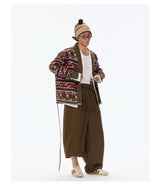 Vintage Jacquard Oversized Kimono Coat