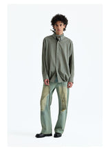 Plaid Jacquard Button-Down Cotton Shirt