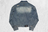 Loose Vintage Blue Distressed Denim Jacket