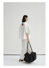 Cropped Contrast Cuban Collar Shirt Jacket