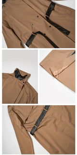 Long Loose Stand Collar Trench Coats