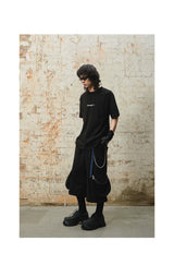 Detachable Suede Denim Patchwork Cargo Pants