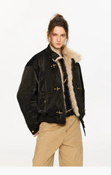 Tip-dyed Toscana PU Harrington Jacket