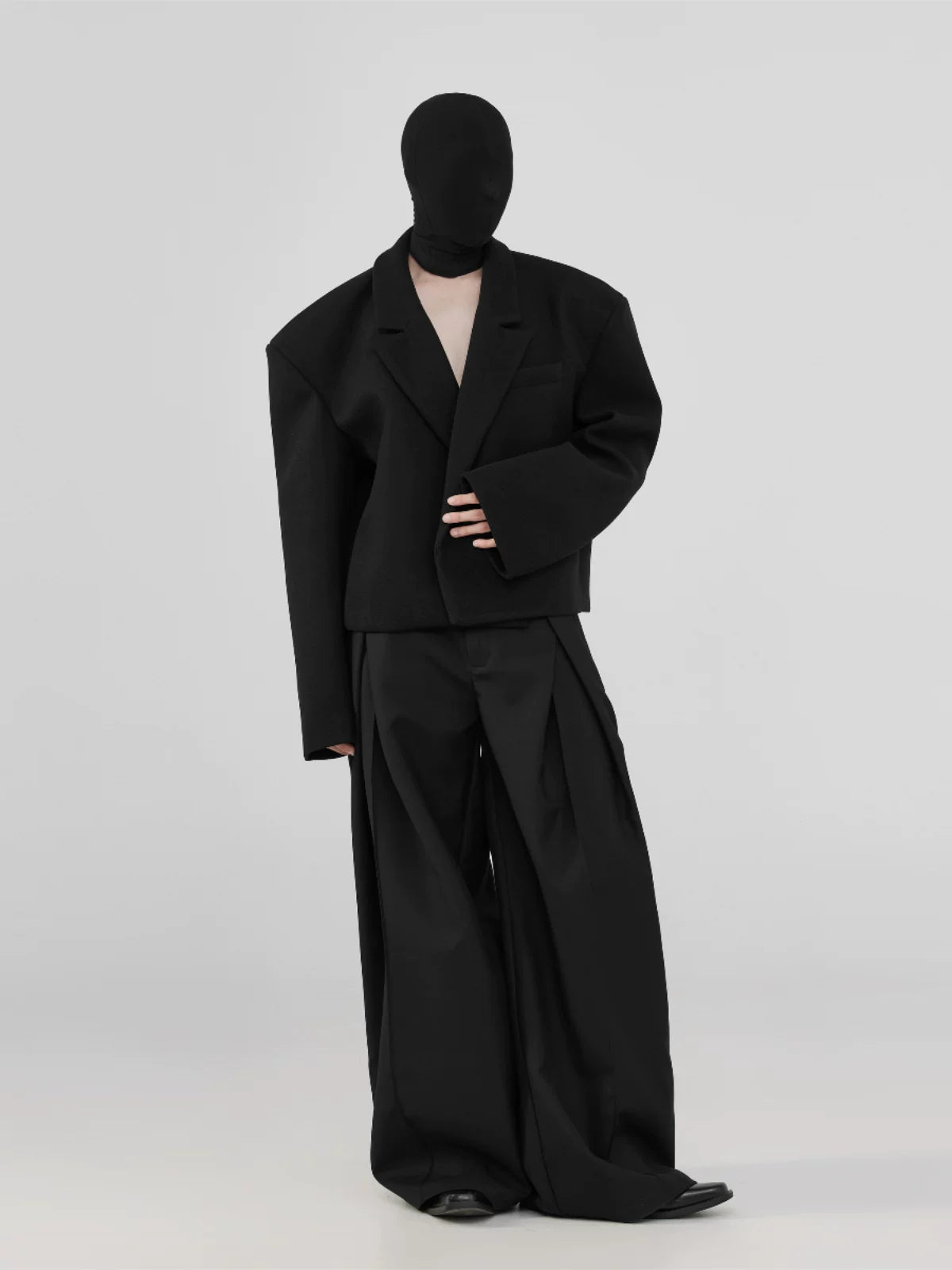 Wrinkle-Free Pleated Loose Wide Leg Pants
