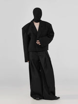 Wrinkle-Free Pleated Loose Wide Leg Pants