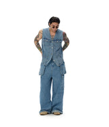Wild West Washed Denim Vest