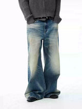 13.5 Oz Washed Denim Tapered Jeans