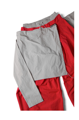 Removable Flap Loose Curved Nylon Pants