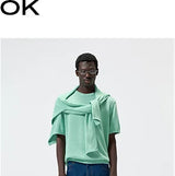 Linen Cotton Blend Short Sleeve Tee