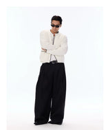 Wrinkle-Resistant Pleated Trousers