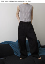 Assorted Colors Tree Cutout Knit Vest