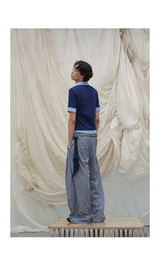 Plaid Casual Pants With Detachable Scarf