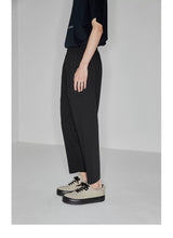 Drapey Stretchy Elastic Waist Cropped Pants