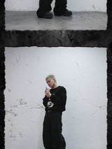 Devil Portrait Digital Print Knit Sweater