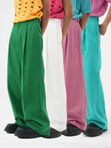 Multicolor Men's Loose Straight Cotton Pants