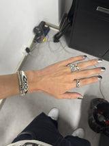 Handmade Aged Gothic 925 Silver Bracelet