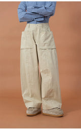 Men's Curved Wide Leg Cargo Pants