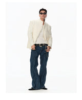Hemp Stand-Collar Blazer