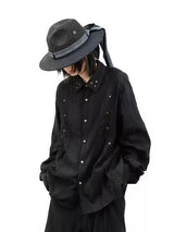 Wool Hat With Removable Ribbon Buckle
