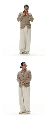 Turtleneck Merino Wool Cashmere Cardigan