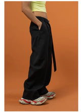 Black Gray Brown Wide Leg Pants