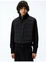 Lightweight Ribbed Stand Collar Down Jacket