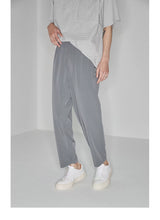 Drapey Stretchy Elastic Waist Cropped Pants