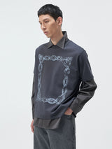 120S Wool Blend Pocket Casual Shirt