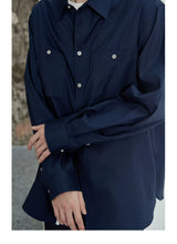 80s Cotton Oxford Asymmetric Pocket Shirt