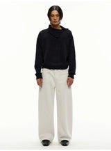 Distressed Fleece Lined Banana Jeans