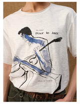 Water Stain Print Short Sleeve Tee