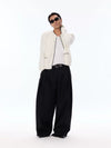 Wrinkle-Resistant Pleated Trousers