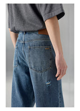 Distressed Patched Denim Pants