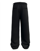 Flared Space Cotton Sweatpants With Pockets