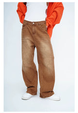 Men's Brown Vintage Wide Leg Jeans