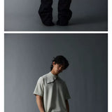 Short Sleeve Mock Neck Zip Tee