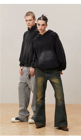 Cleanfit Washed Yellow Slim Flared Jeans