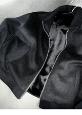 Men's Double Zipper Wool Jacket
