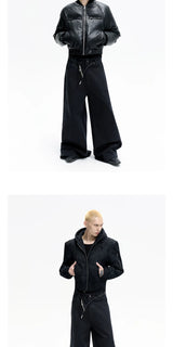 Stone Washed Black Baggy Jeans